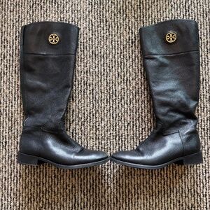 Tory Burch Junction Riding Boots Tumbled Leather size 10